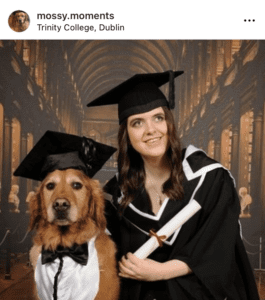 Sarah and Mossy graduate from Trinity